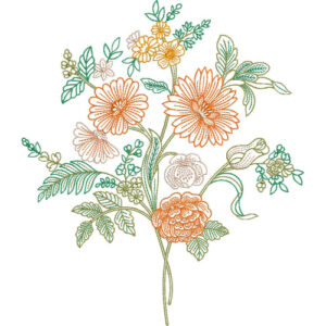 Flower Kurta Embroidery Design