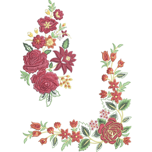 Unique Flower Embroidery Design