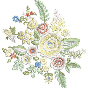 Motive Flower Embroidery Design