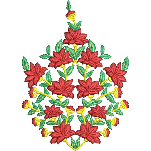 Simple Flower Embroidery Design