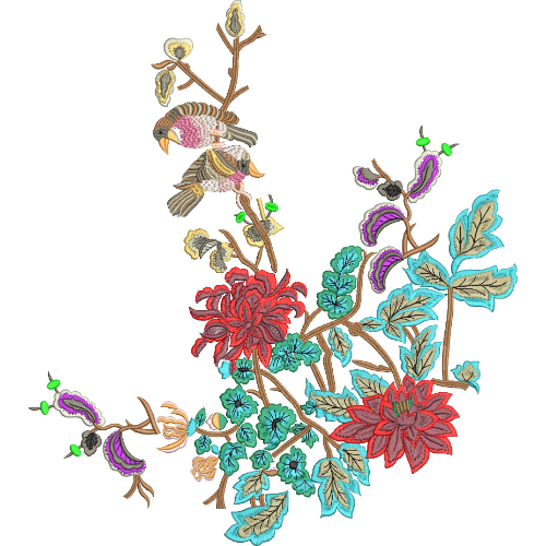 Delicate Flower Embroidery Design