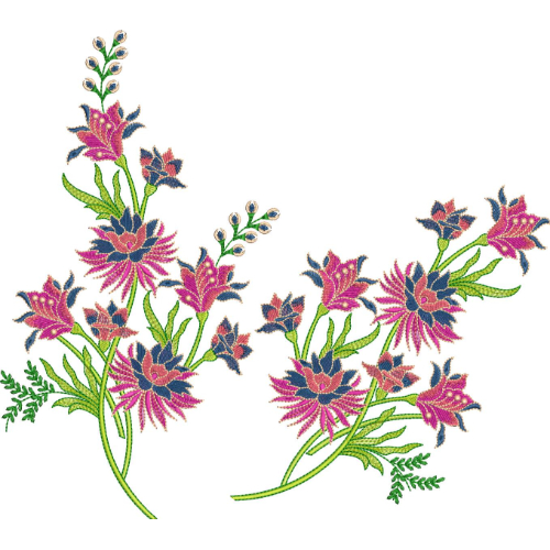 Unique Flower Embroidery Design