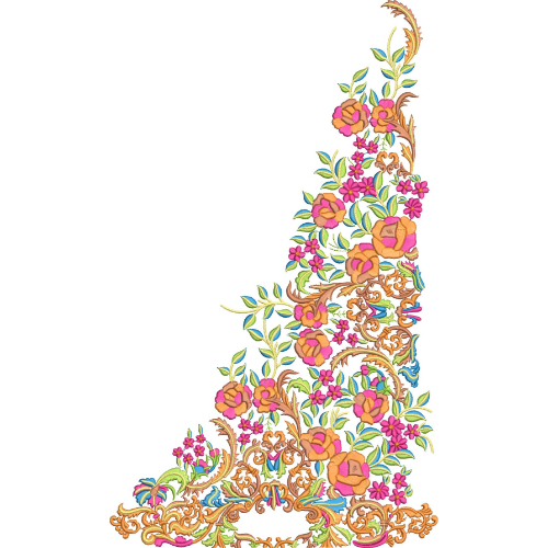 Delicate Flower Embroidery Design