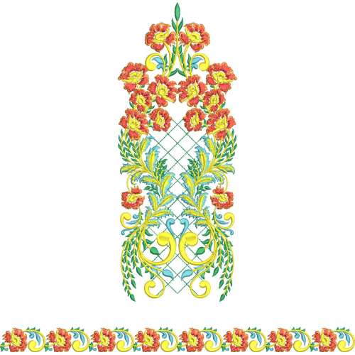 Unique Flower Embroidery Design