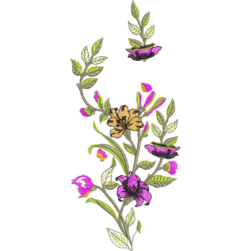 Flower Kurta Embroidery Design