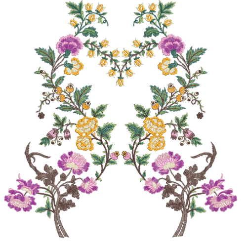 Unique Flower Embroidery Design