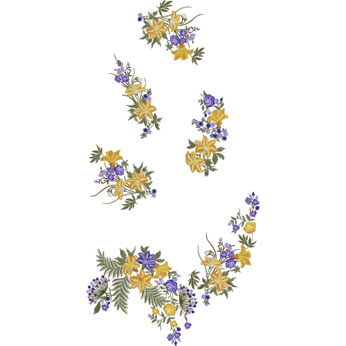 Flower Kurta Embroidery Design