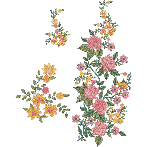 Delicate Flower Embroidery Design