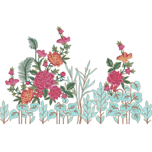 Flower Kurta Embroidery Design
