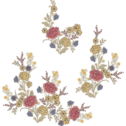 Delicate Flower Embroidery Design