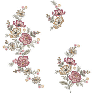 Simple Flower Embroidery Design