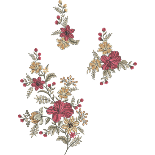 Unique Flower Embroidery Design