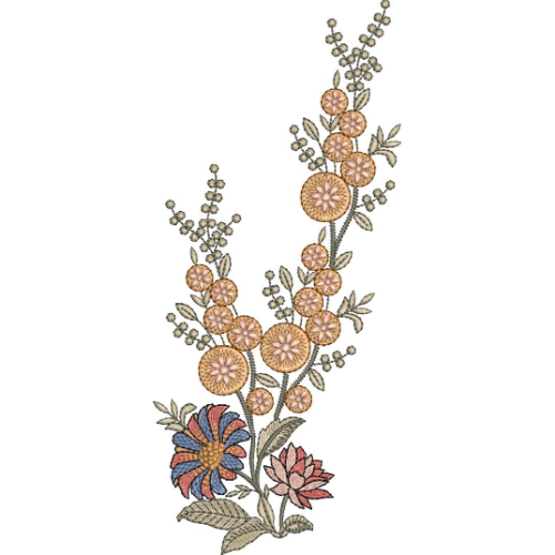 Flower Kurta Embroidery Design