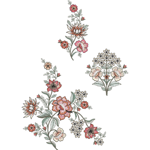 Unique Flower Embroidery Design