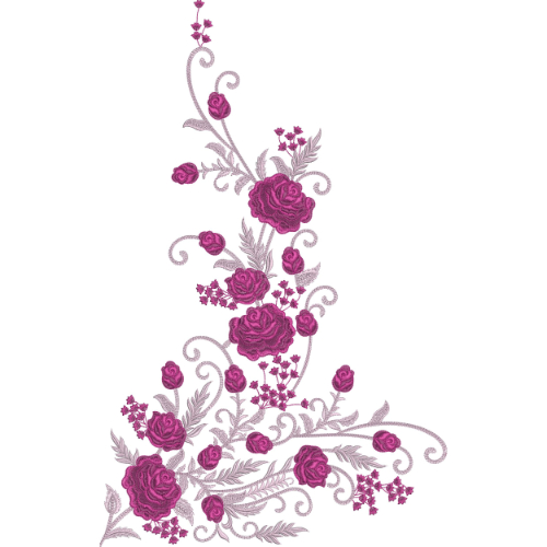 Simple Flower Embroidery Design