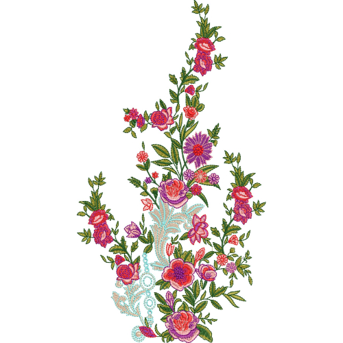Simple Flower Embroidery Design