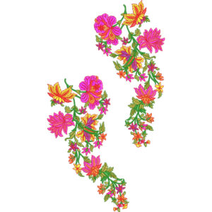 Motive Flower Embroidery Design