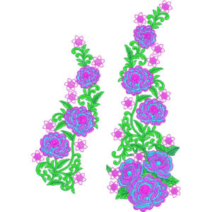 Flower Corner Embroidery Design
