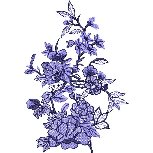 Unique Flower Embroidery Design