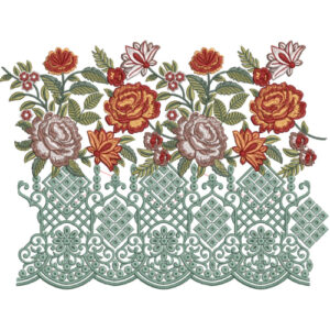 Simple Lace Embroidery Design