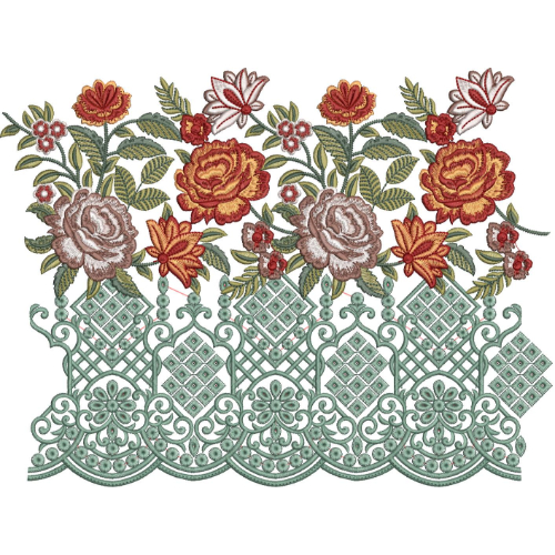 Simple Lace Embroidery Design