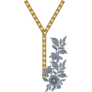 Neck Flower Embroidery Design