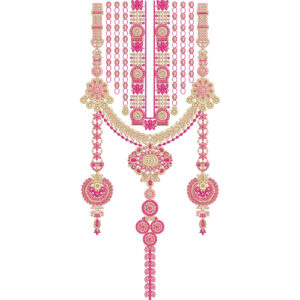 Neck Flower Embroidery Design
