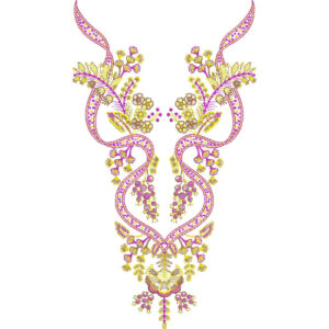 Unique Neck Embroidery Design