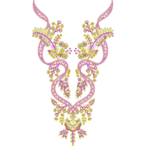 Unique Neck Embroidery Design