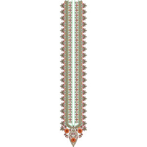 Neck Flower Embroidery Design