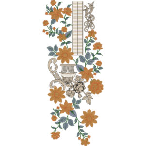 Neck Flower Embroidery Design