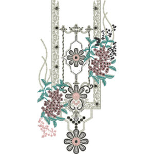 Neck Flower Embroidery Design
