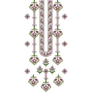 Neck Flower Embroidery Design