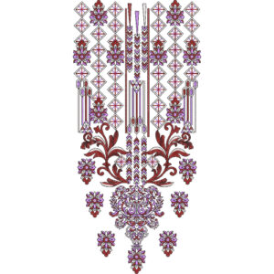 Neck Flower Embroidery Design