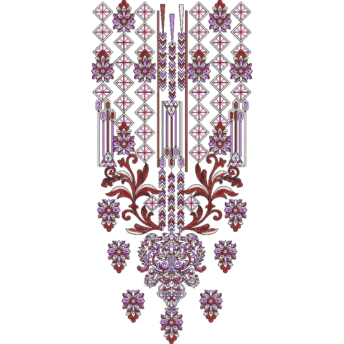 Neck Flower Embroidery Design
