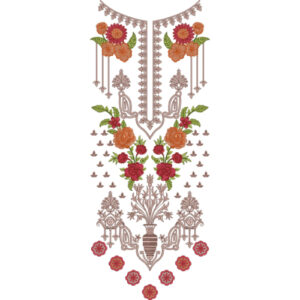 Unique Neck Embroidery Design