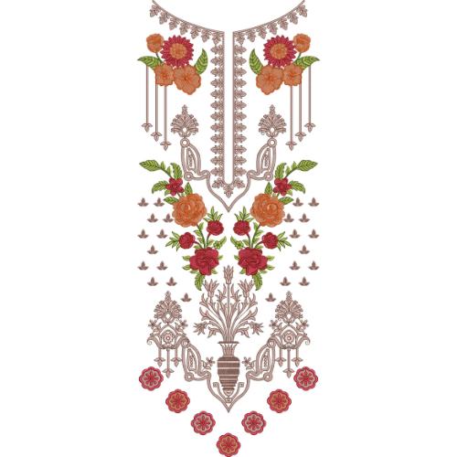 Unique Neck Embroidery Design