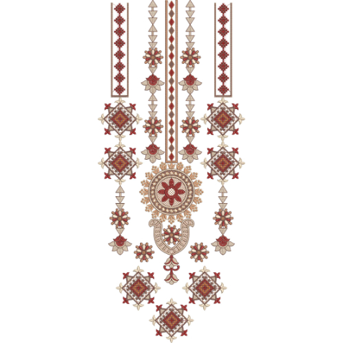Neckline Embroidery Design