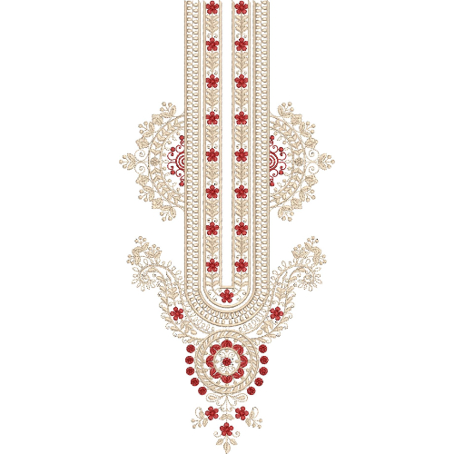 Unique Neck Embroidery Design