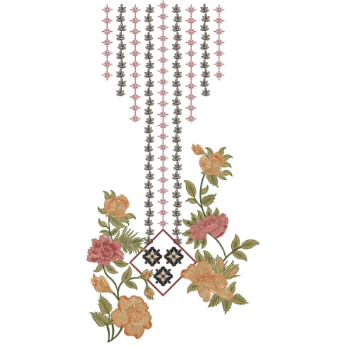 Neckline Embroidery Design