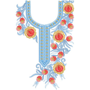 Neckline Embroidery Design