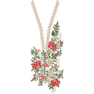 Neck Flower Embroidery Design