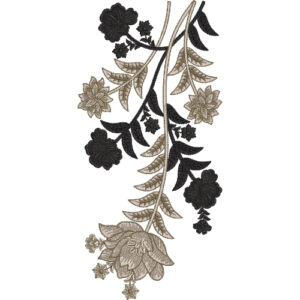 Neck Flower Embroidery Design