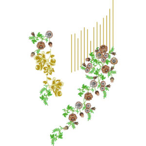 Neck Flower Embroidery Design