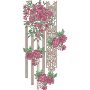 Neck Flower Embroidery Design