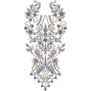 Neck Flower Embroidery Design