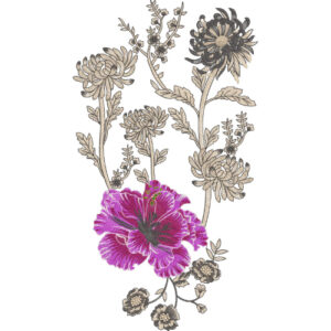 Neck Flower Embroidery Design