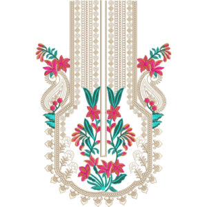 Neck Flower Embroidery Design