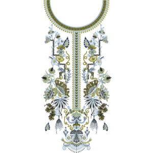 Neck Flower Embroidery Design