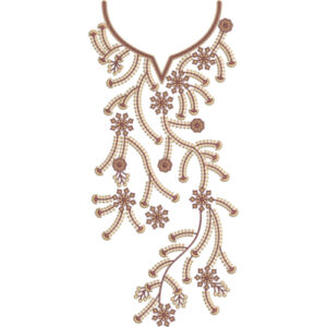 Neck Flower Embroidery Design